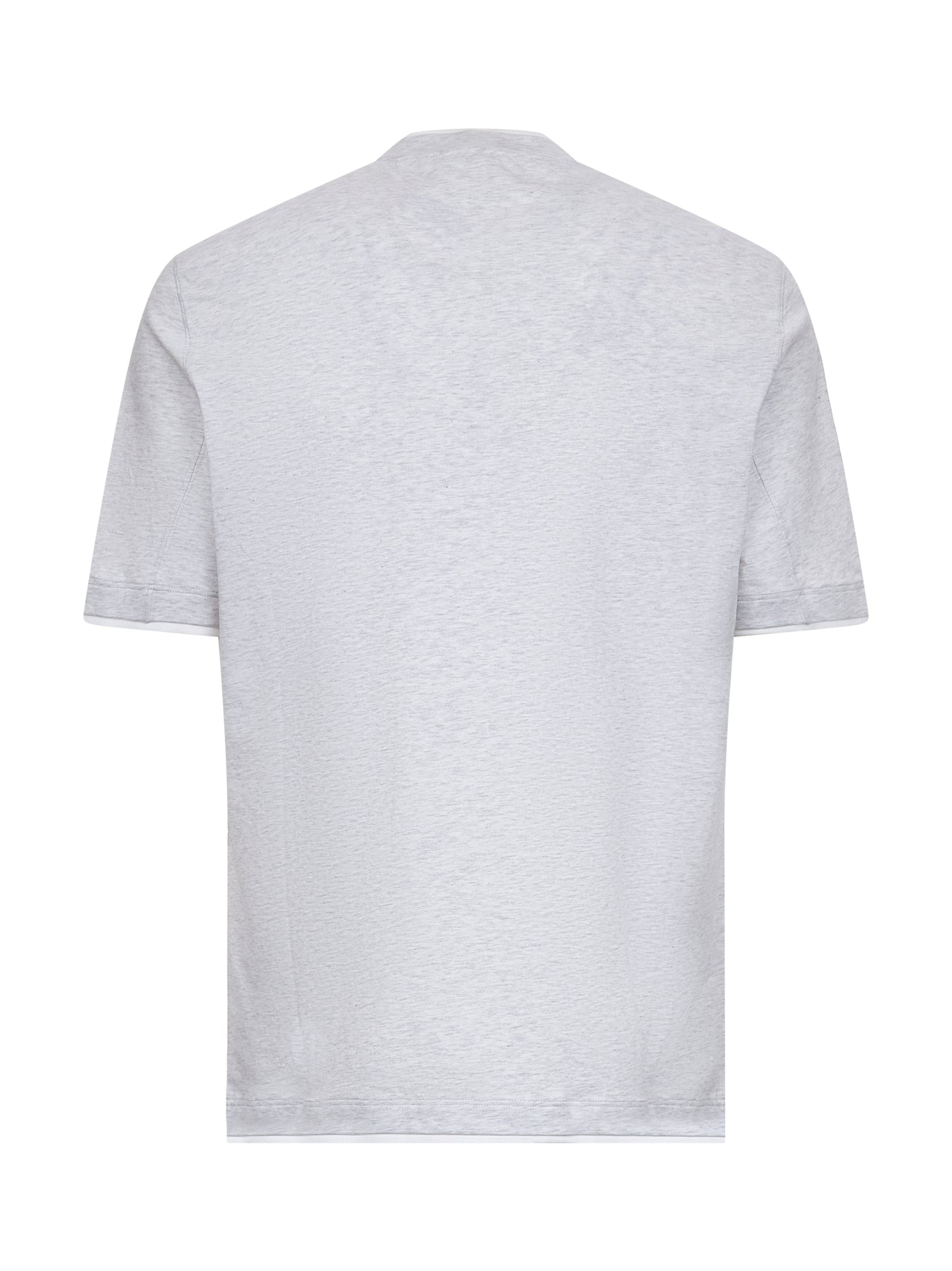 T-shirt in cotone bianco con Faux Layering