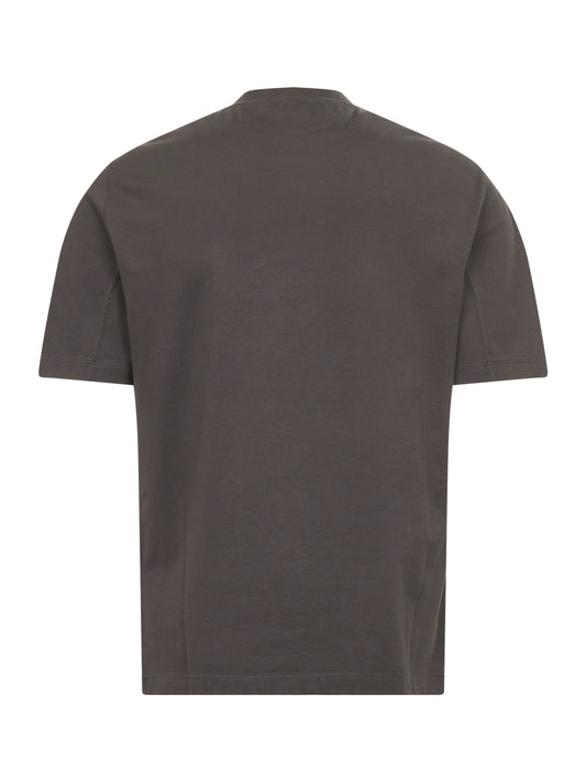 T-shirt marrone con stemma Solomeo