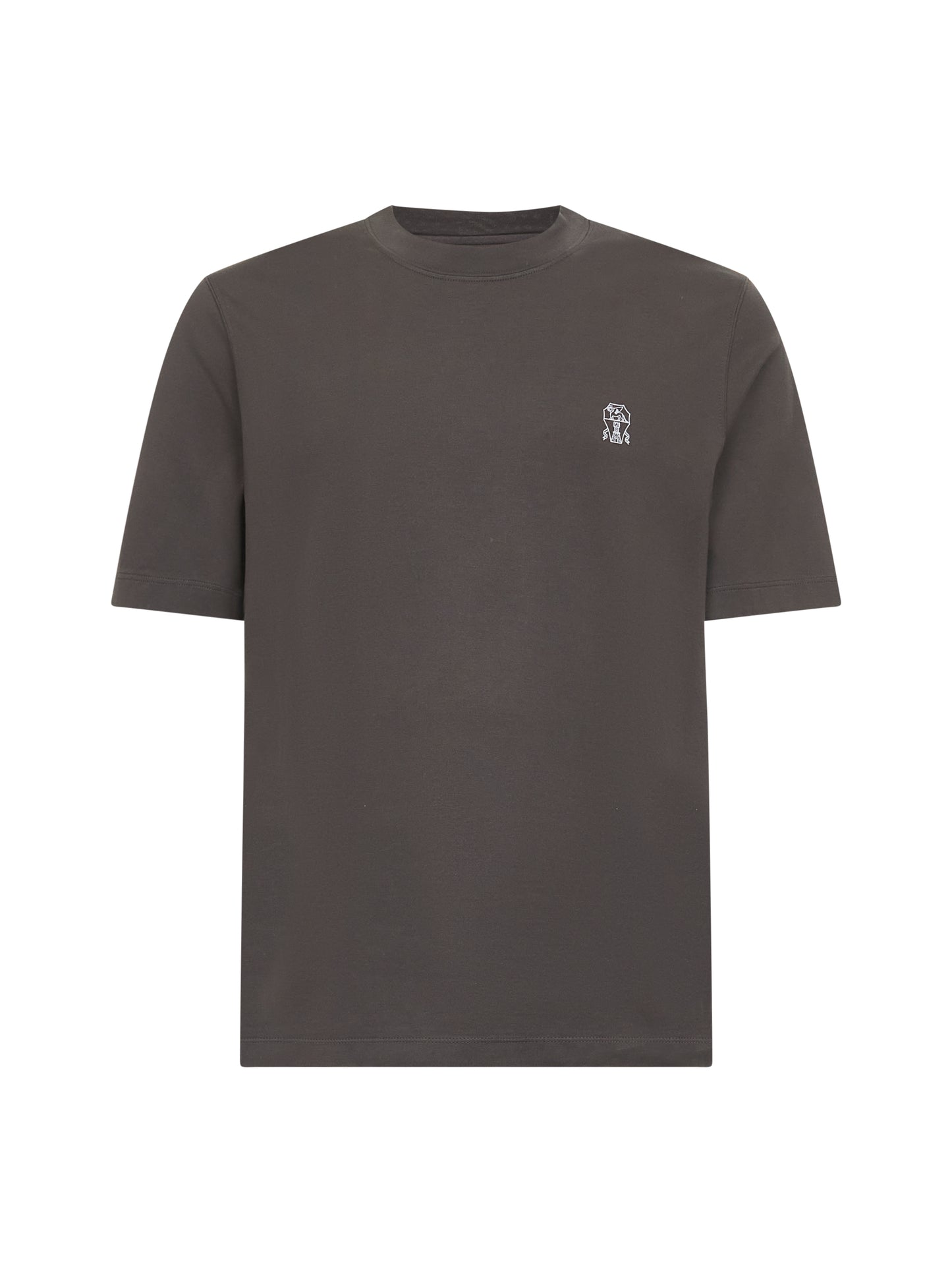 T-shirt marrone con stemma Solomeo