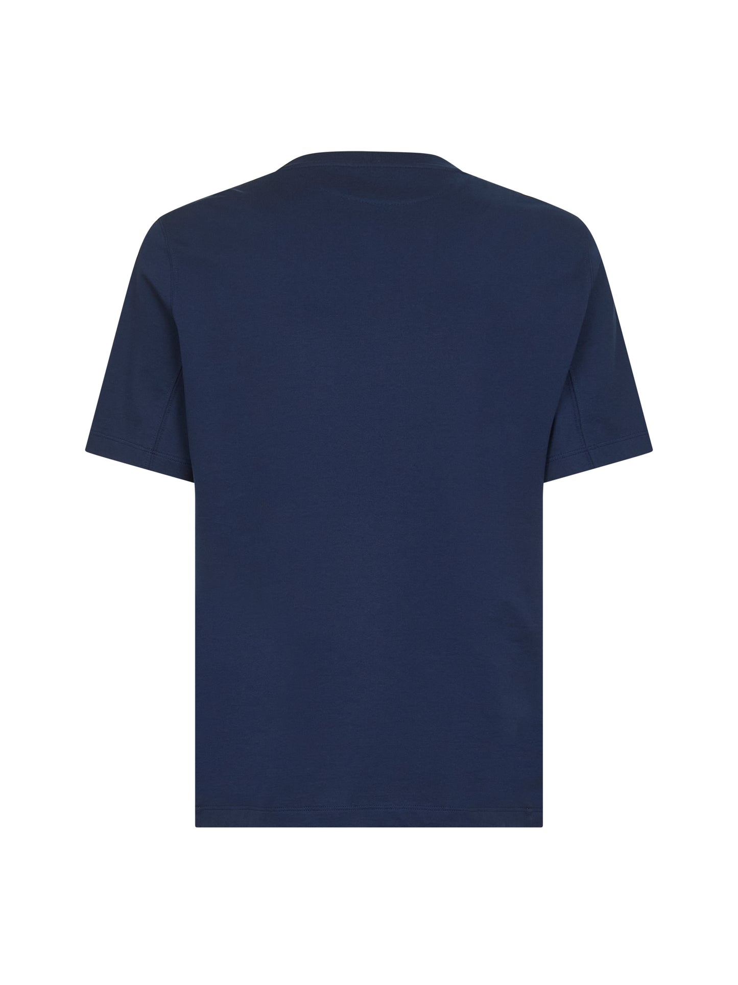 T-shirt blu con stemma Solomeo