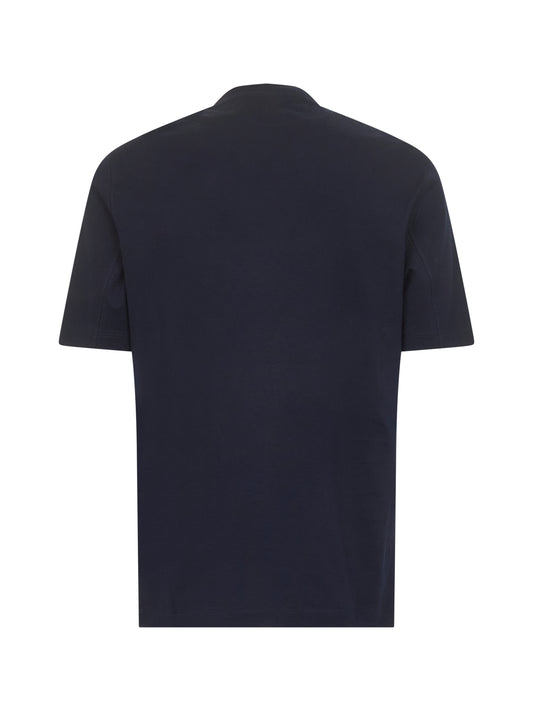 T-shirt blu con stemma Solomeo