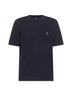 T-shirt blu con stemma Solomeo