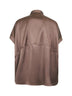 Brown satin monili shirt