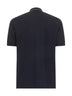 Blue cotton piquet polo shirt