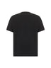 T-shirt in jersey di cotone nero con monile