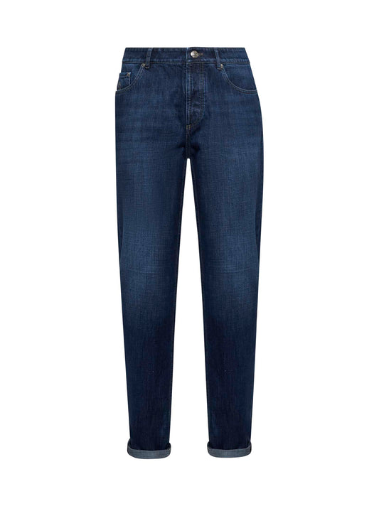 Jeans traditional fit in denim blu
