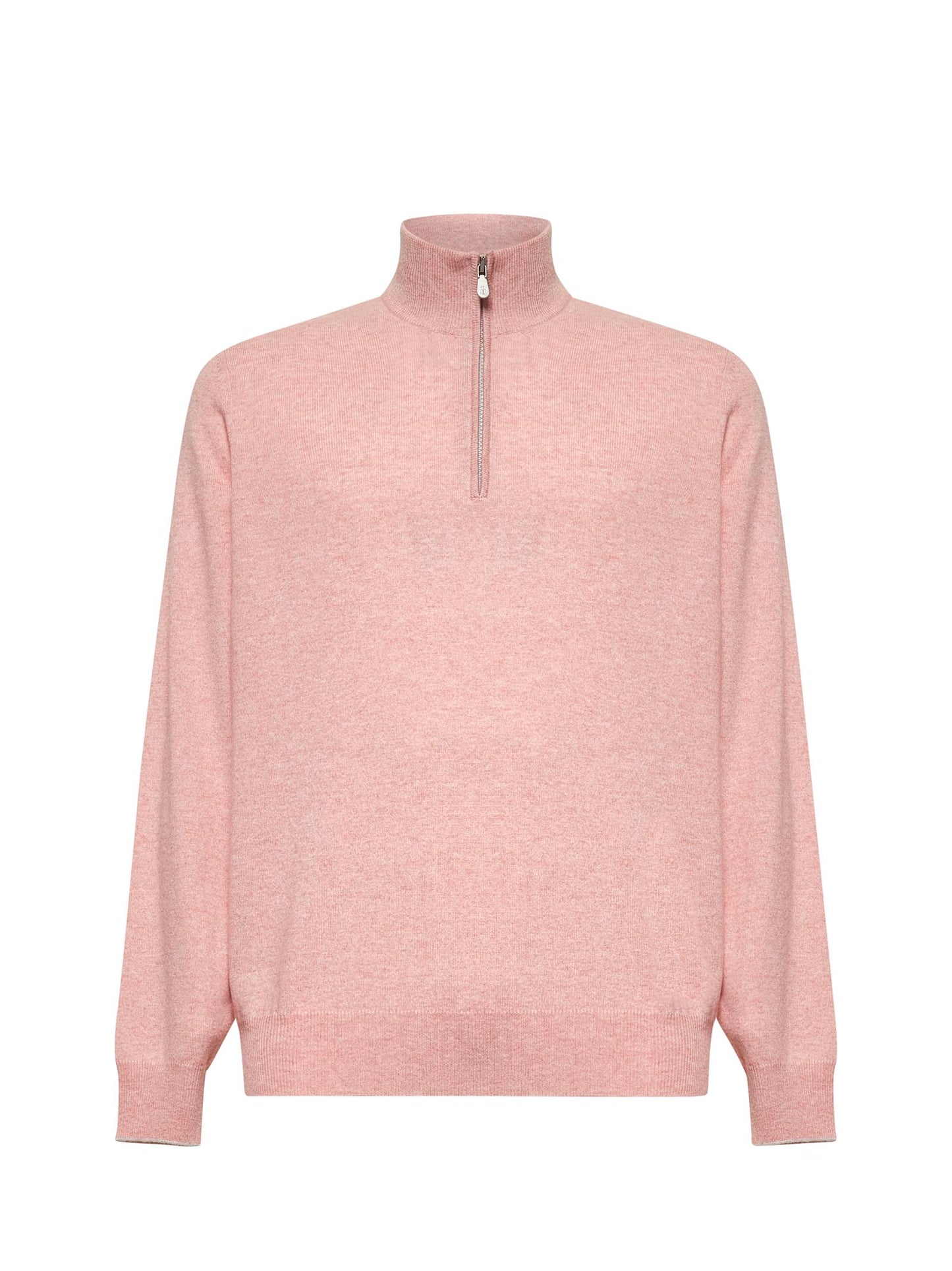 Pink cashmere turtleneck sweater