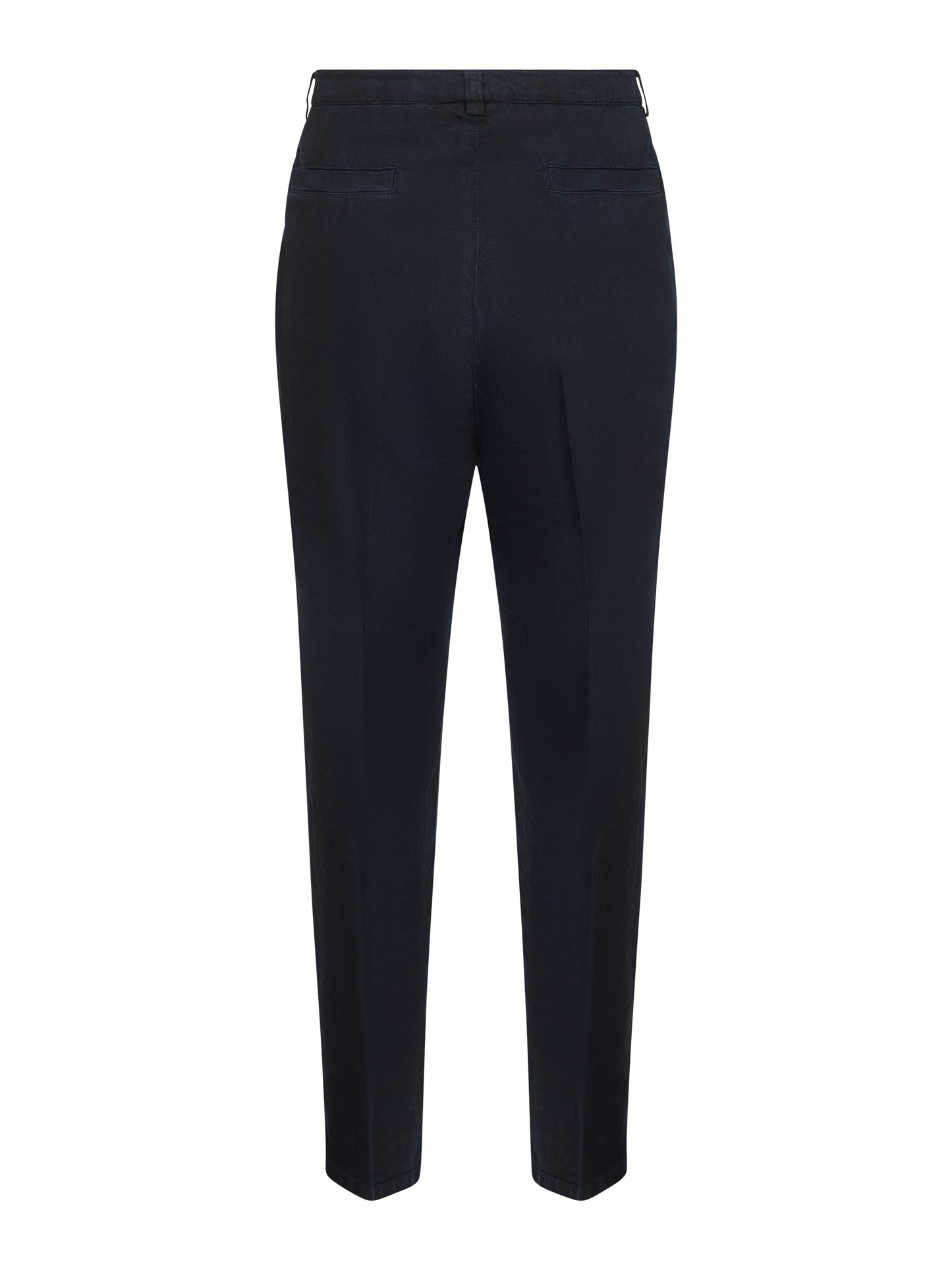 Pantaloni leisure fit in tela di lino comfort blu