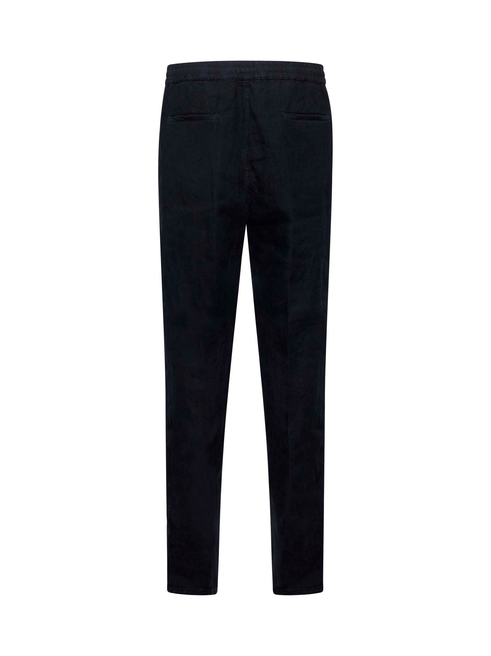 Blue linen leisure fit trousers – Daniello.com