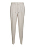 Pantaloni leisure fit in lino beige