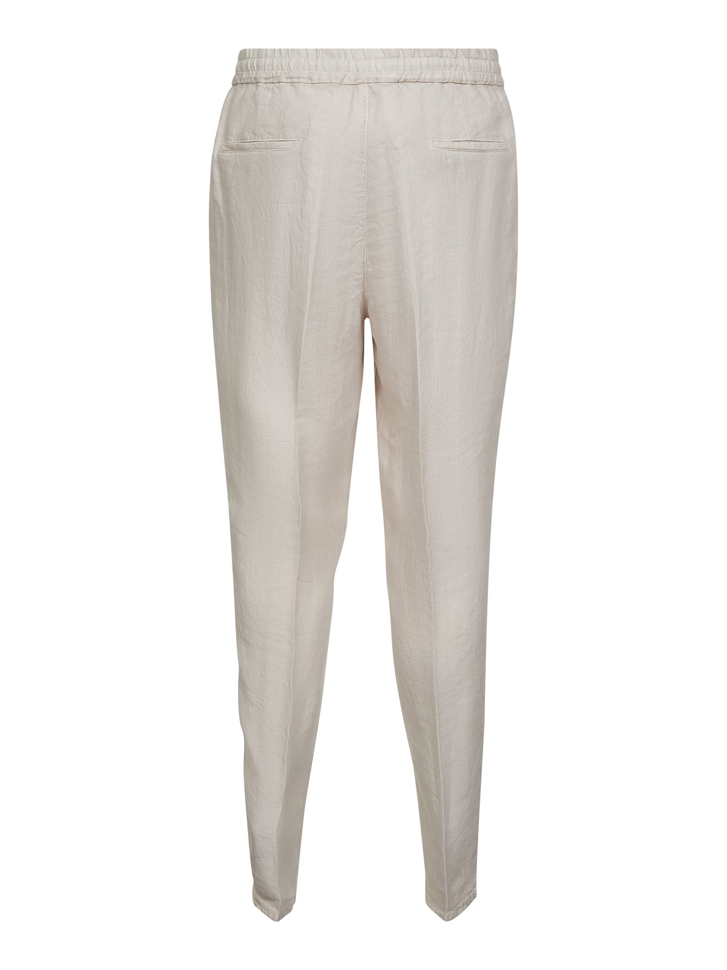 Pantaloni leisure fit in lino beige