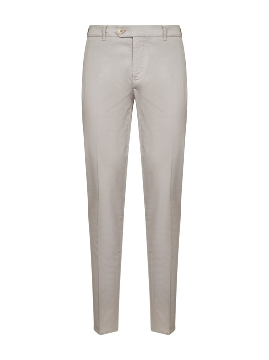 Pantaloni italian fit in gabardina beige