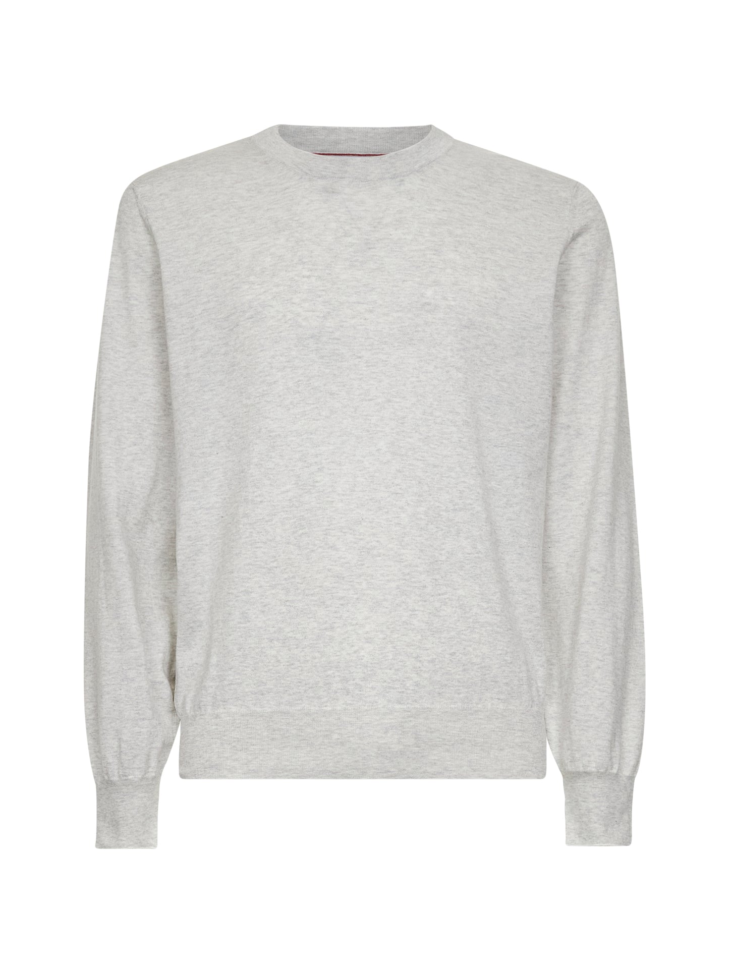 Maglia girocollo in cotone grigio