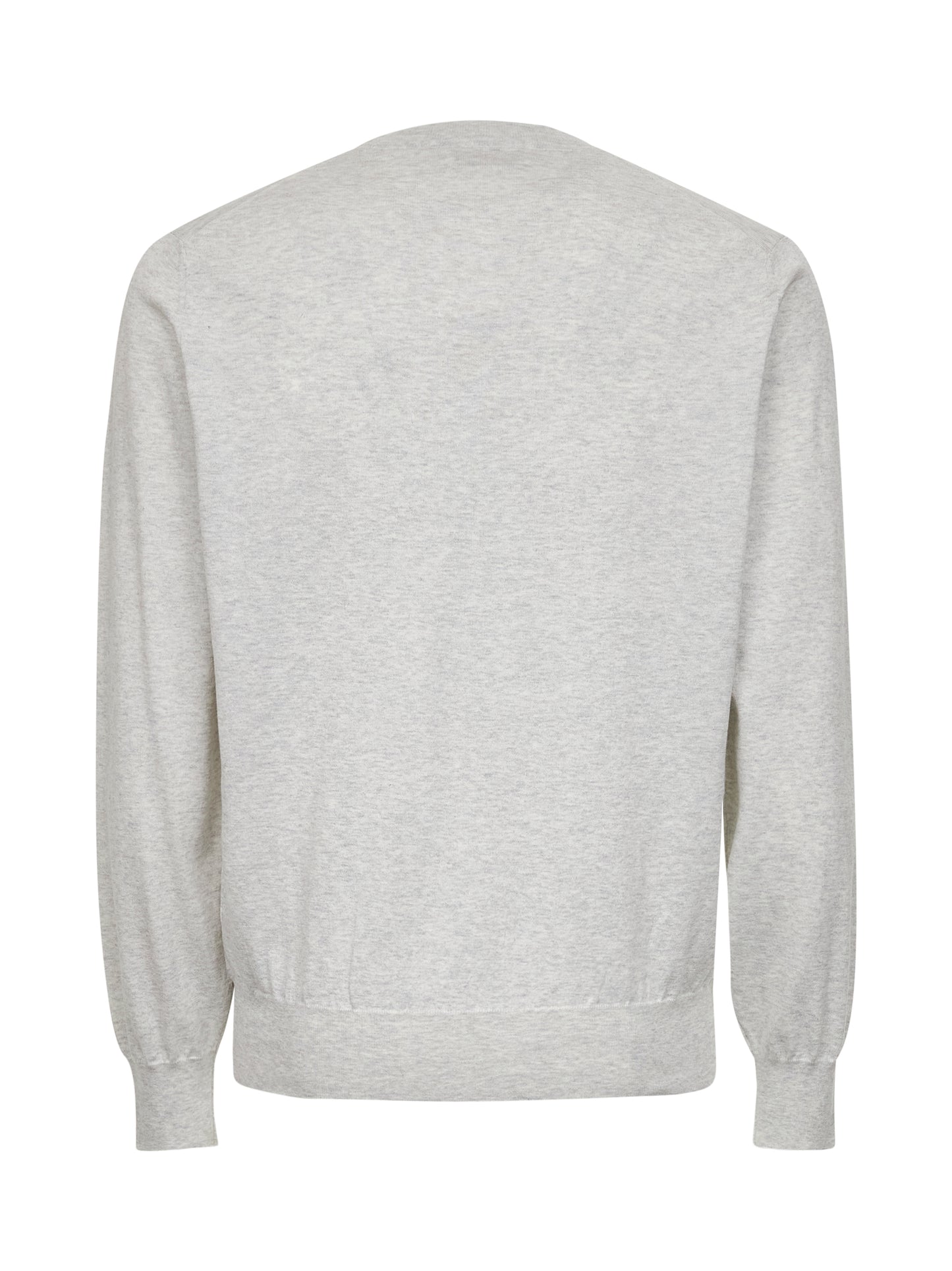 Maglia girocollo in cotone grigio