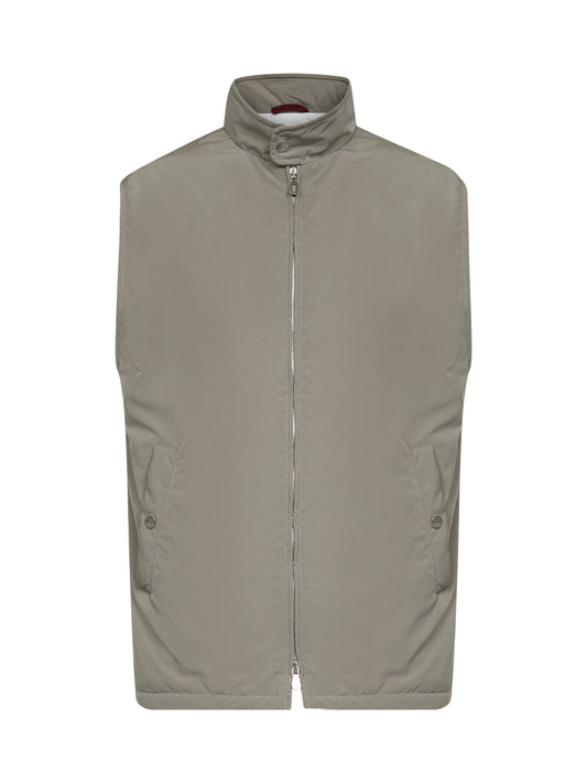 Gilet in microfibra idrorepellente grigia