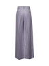Purple gabardine Loose Pleated trousers