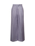 Purple gabardine Loose Pleated trousers