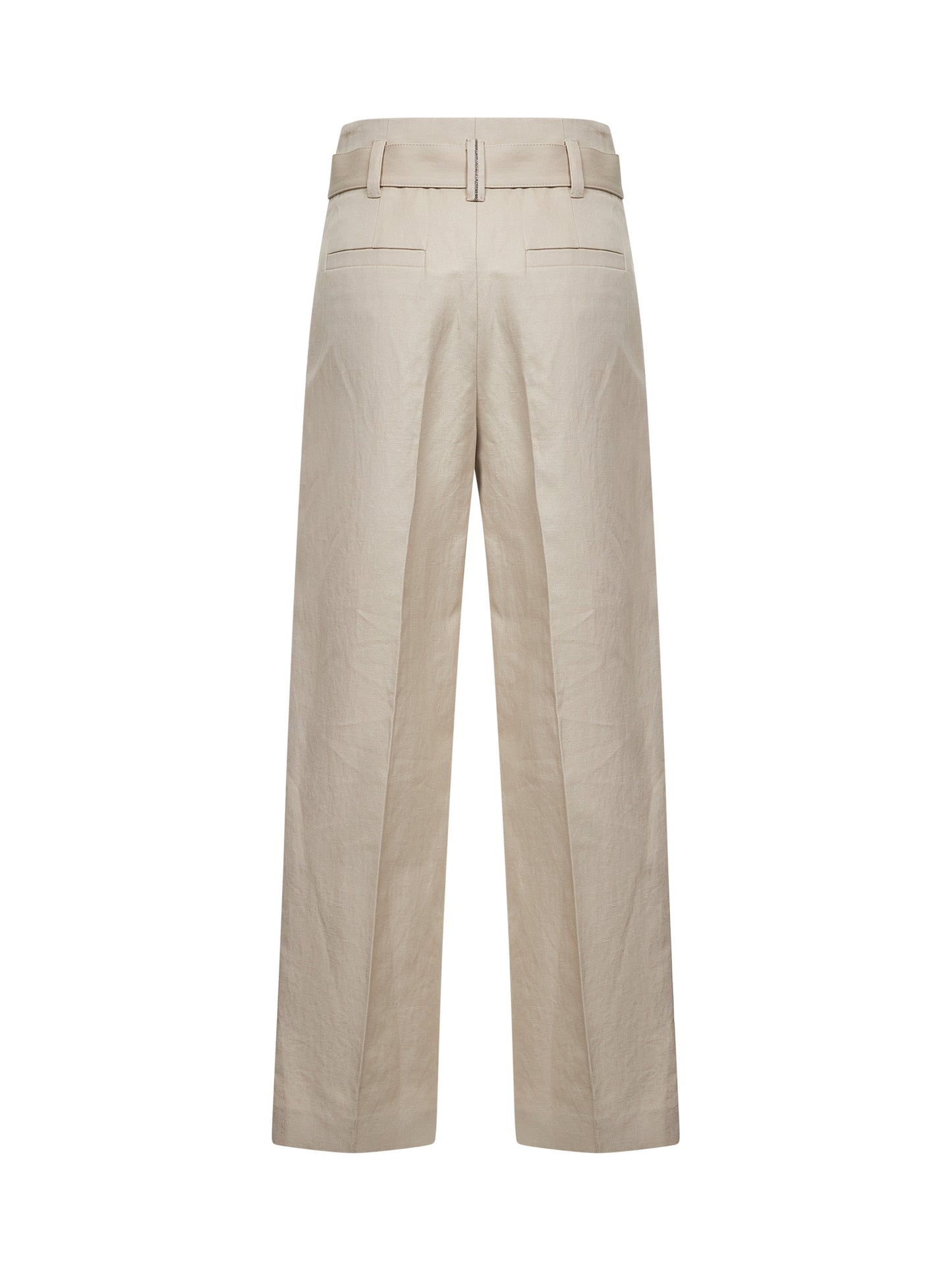 Pantalone sigaretta Corset in canvas beige