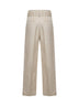 Pantalone sigaretta Corset in canvas beige