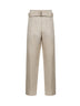 Pantalone sigaretta Corset in canvas beige