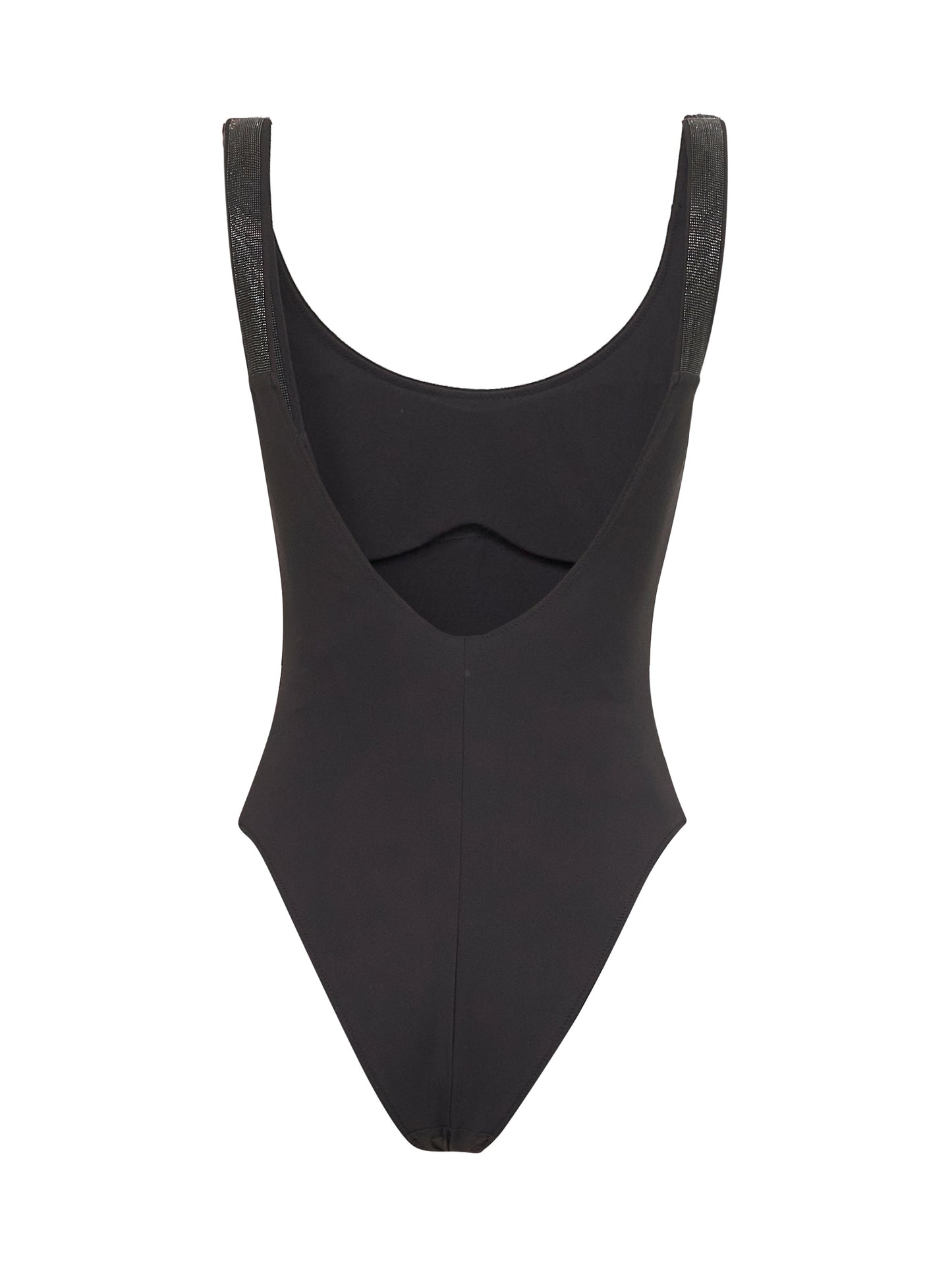 Brown techno jersey Precious Details one-piece swimsuit