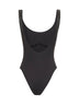 Brown techno jersey Precious Details one-piece swimsuit