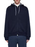 Cotton-blend zip-up hoodie