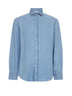 Light blue denim slim fit shirt