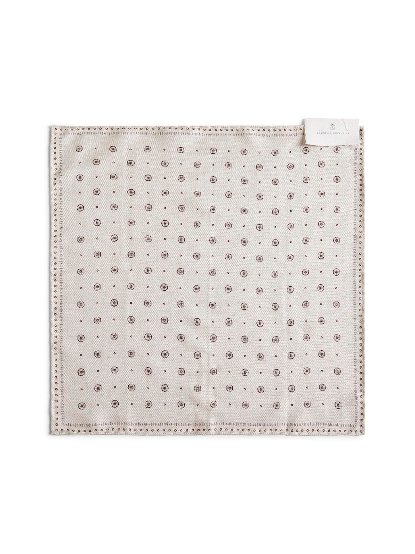Pochette double face in seta  avorio