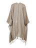 Beige Sparkling striped linen cape