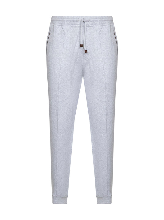 Pantaloni in felpa di cotone techno grigio