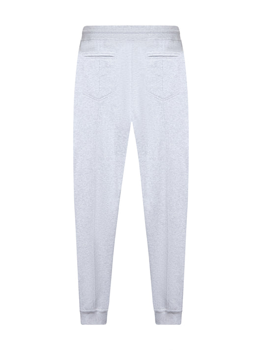 Pantaloni in felpa di cotone techno grigio
