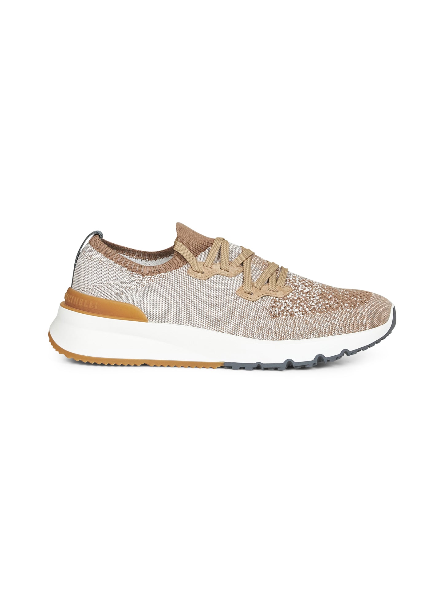 Runners in maglia chiné beige