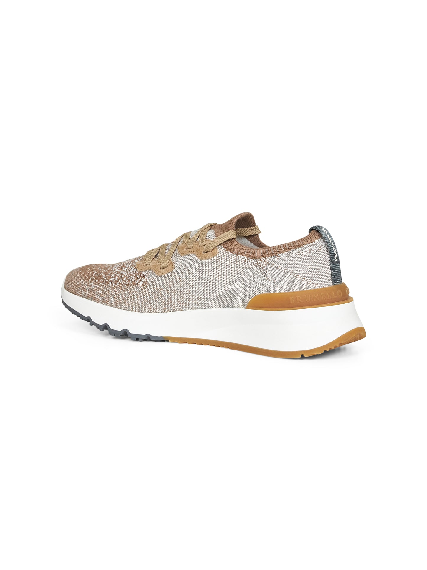 Runners in maglia chiné beige