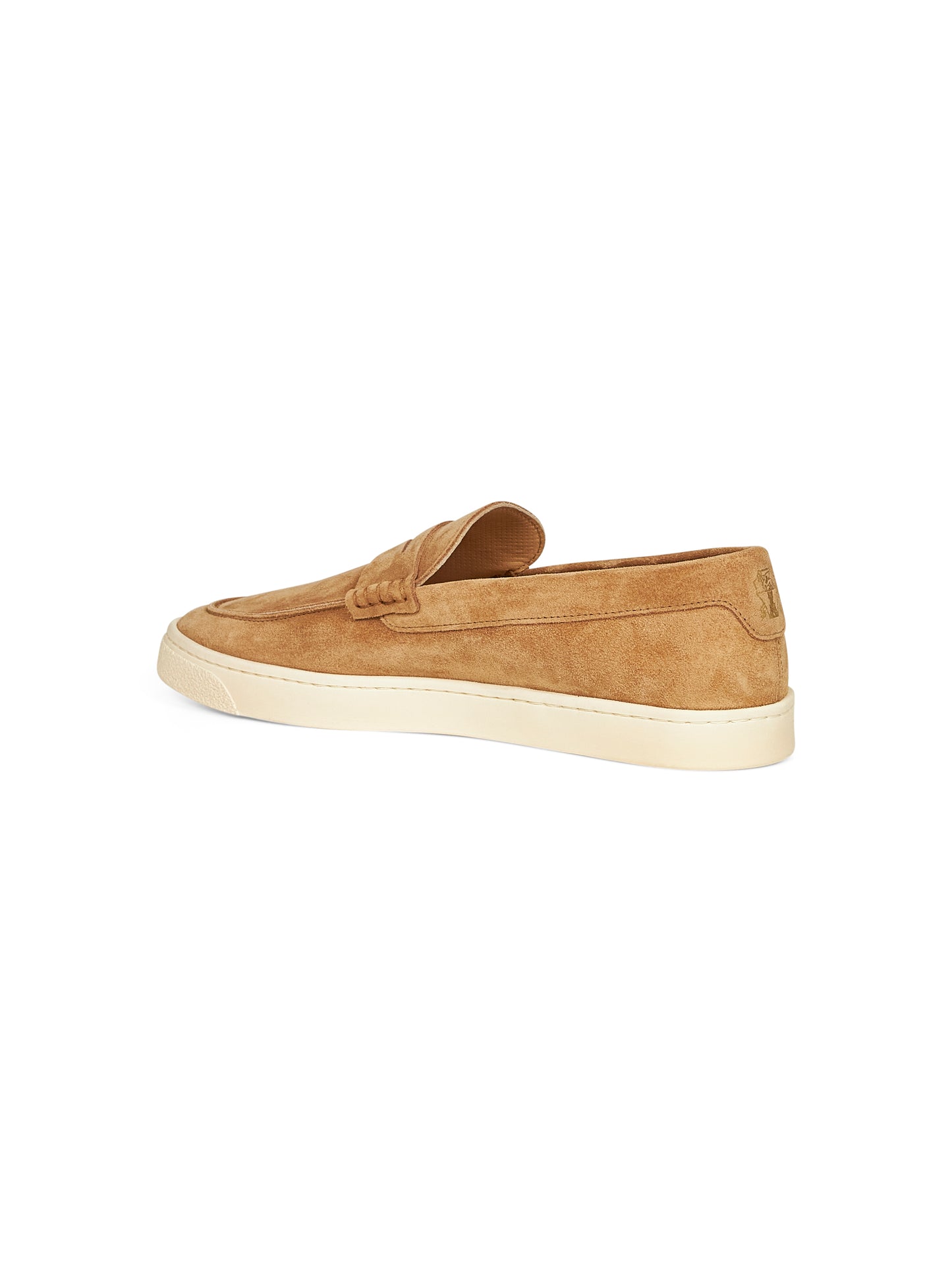 Camel suede loafer sneakers