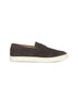 Dark grey suede loafer sneakers