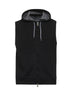 Black techno fleece hooded vest