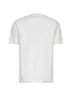 White cotton Check trims T-shirt