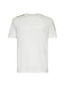 White cotton Check trims T-shirt