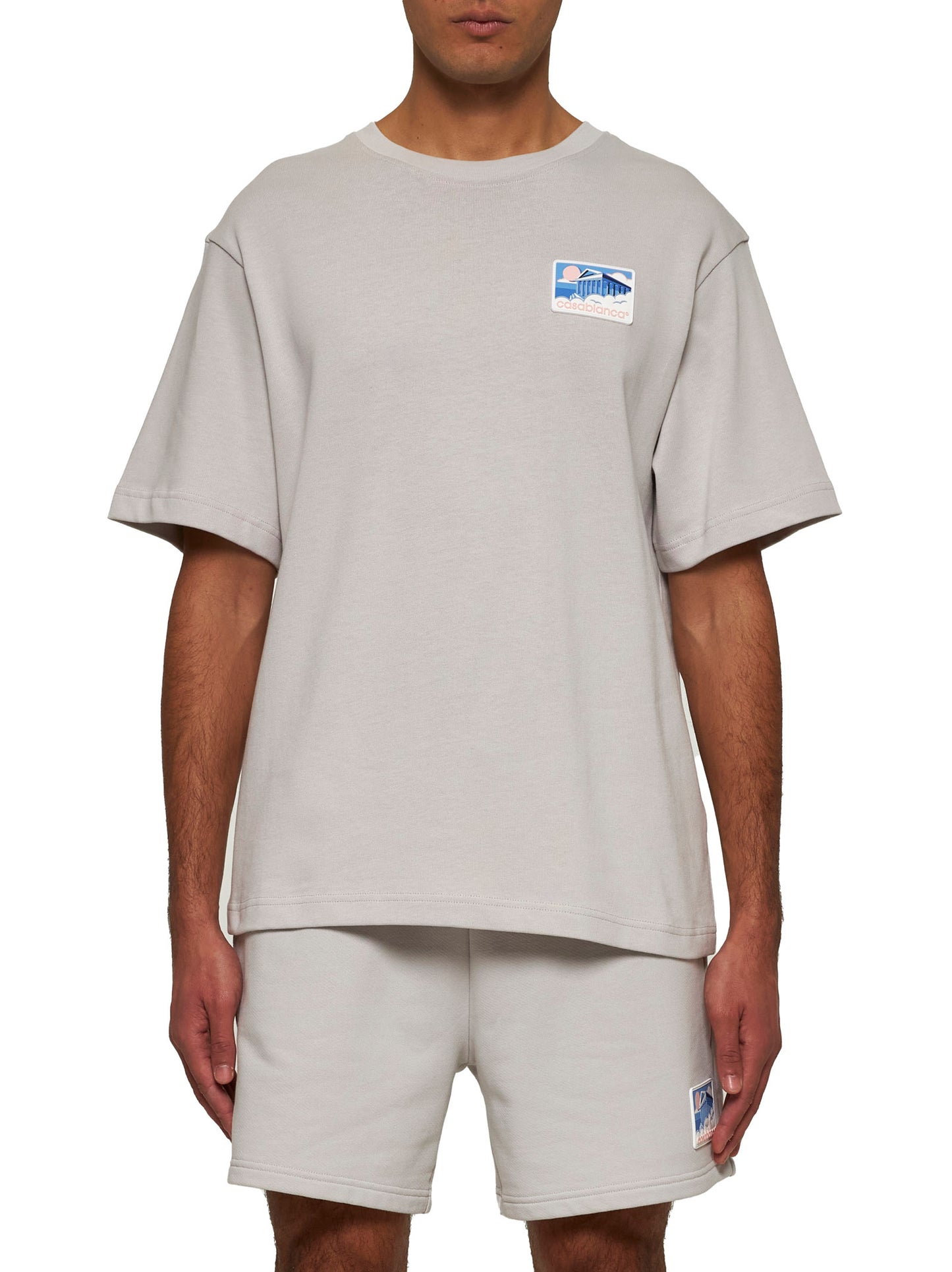 CASABLANCA Maglietta oversize Greek Temple Grigio