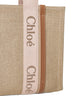Chloe Woody Linen Tote Bag