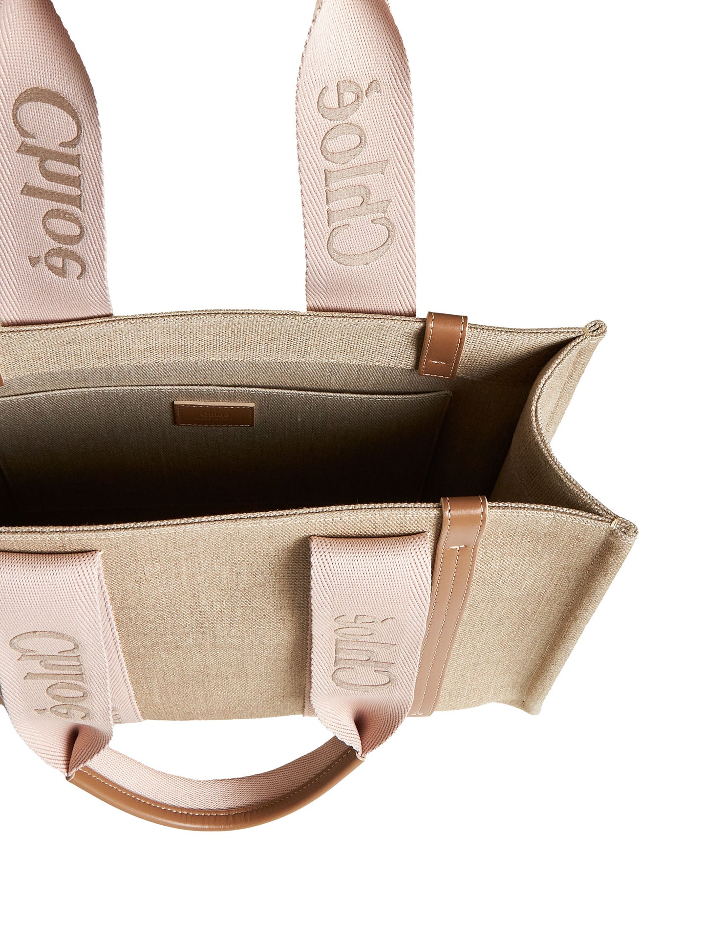 Chloe Woody Linen Tote Bag