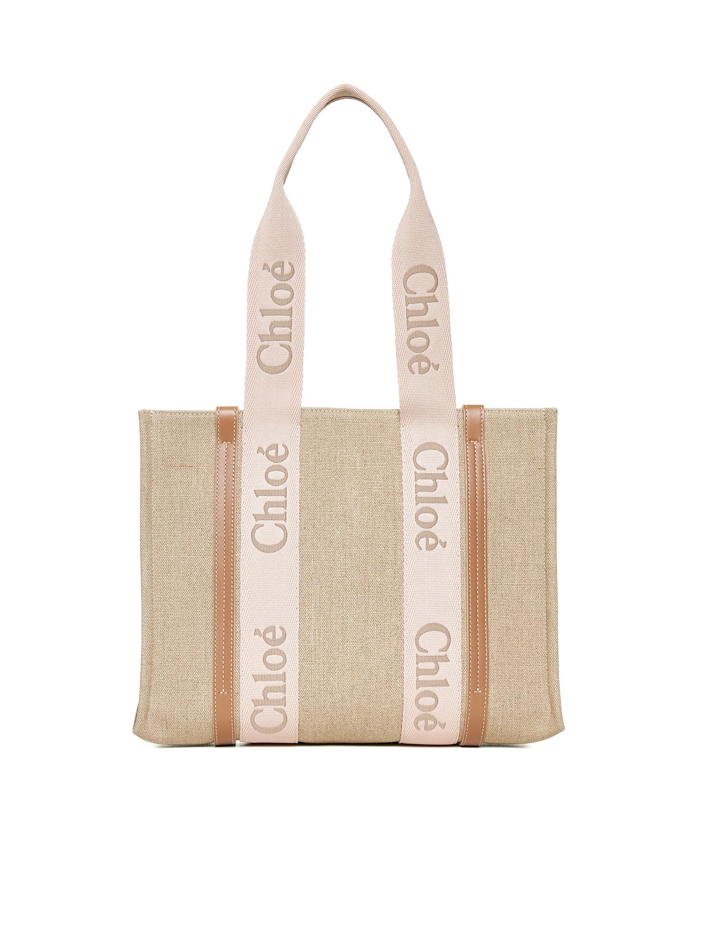 Chloe Woody Linen Tote Bag