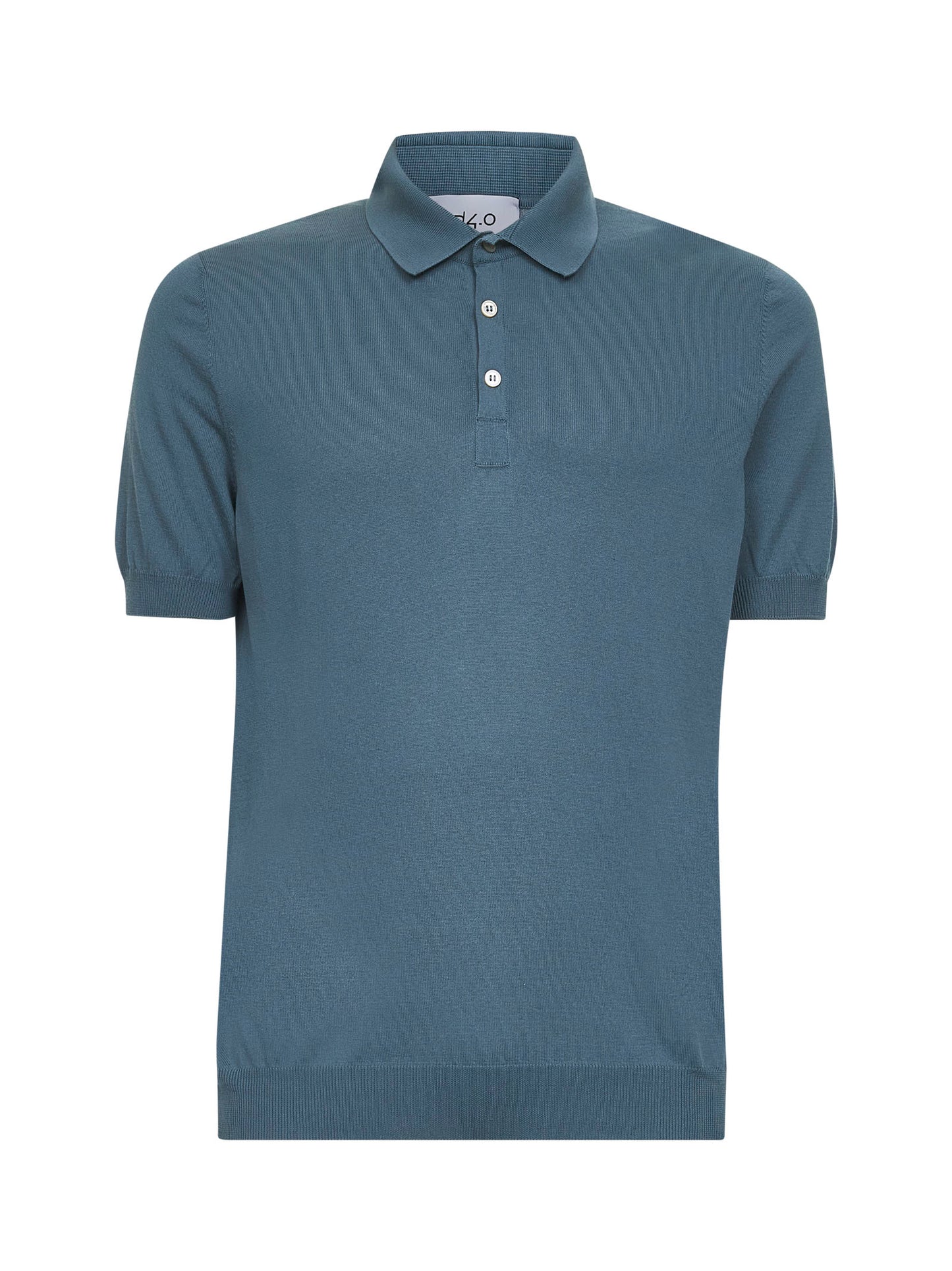 Polo in maglia di cotone petrolio