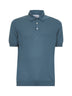 Polo in maglia di cotone petrolio