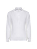 White linen polo shirt-like shirt