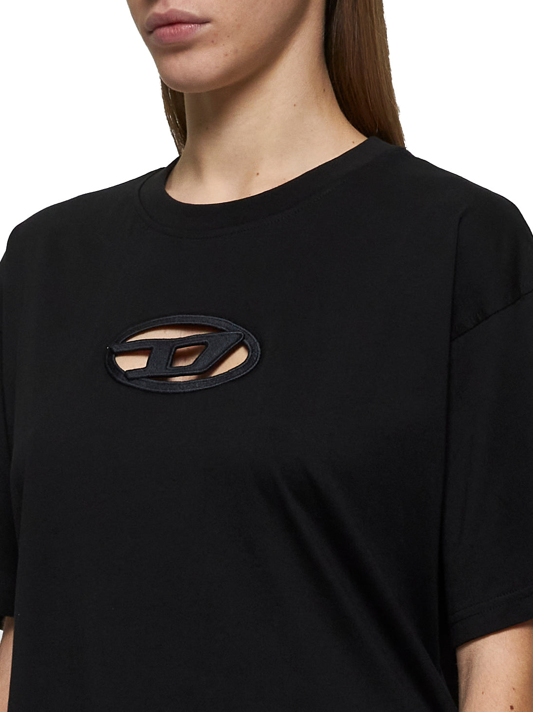 Black T-Buxt-Crop-Od T-shirt