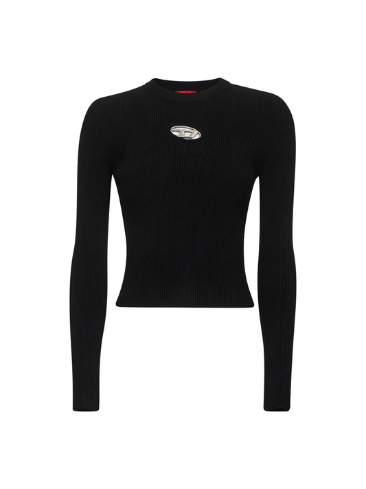 Top M-Valari in jersey stretch a costine nero