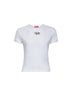 T-shirt slim T-Uncutie-Long-Od-Q1 in jersey biologico bianco