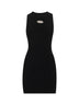 Miniabito M-Caddix in jersey stretch a costine nero